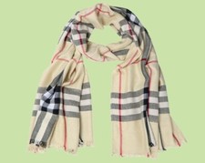 Sciarpa donna BURBERRY TAGLIA UNICA fantasia multicolore misto lana cashmere