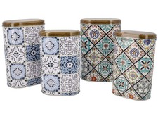 Barattoli In Latta Ovali H.20x14,5x8,5