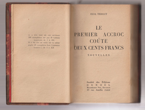 Elsa triolet premier - le,