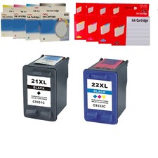 HP 21XL + 22XL CARTUCCE COMPATIBILI NO ORIGINALI BK COL KIT 2 3 PEZZI