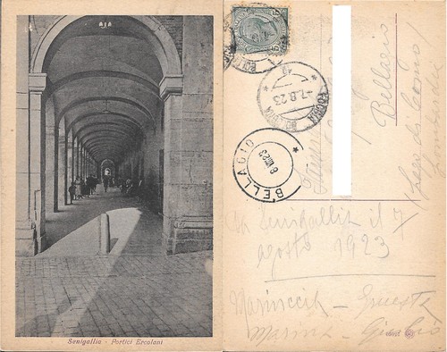 Cartolina senigallia portici - cartolina,
