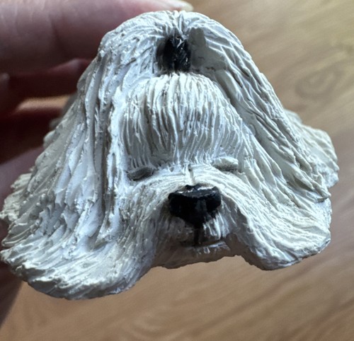 Scultura cane maltese che