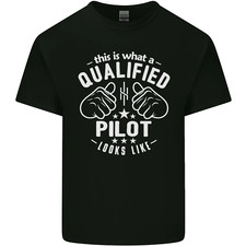 This Is What A Qualificato Pilota Looks Like Uomo Cotone T-Shirt