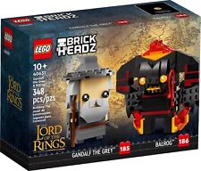 Lego Brick Headz. LOTR Gandalf the Grey & Balrog 40631 nuovo con scatola (ritirato)
