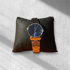 Orologio Marea Uomo Acciaio Inox Quadrante Blu Oceano Analogico Water Resistant