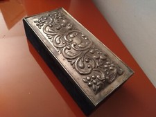 SCATOLA COFANETTO in ARGENTO 925 E VELLUTO PORTAGIOIE VINTAGE EPOCA metà del 900