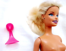 BARBIE 2000s espositore collane testina rosa per boutique negozio