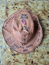 Cappello vintage unico anni 70-80 pelle cuoio