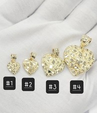 Ciondolo cuore pepita 10kt oro
