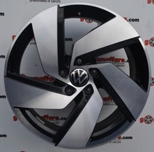 4 cerchi lega volkswagen golf gti golf r32 r18 nero lucido diamantato lt003422
