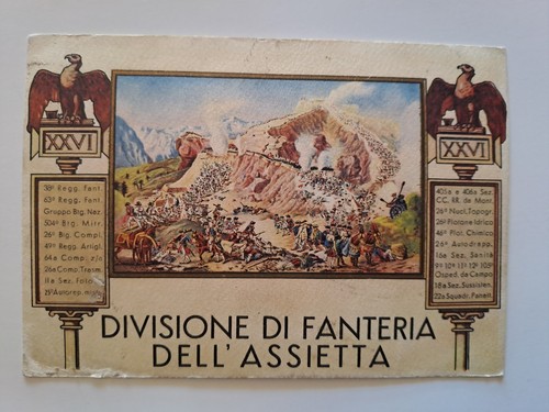 Cartolina divisione assietta - cartolina,