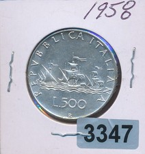 ITALY - 500 LIRE -  SILVER  -