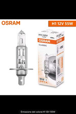 LAMPADA DI RICAMBIO PER ARTEMIDE TIZIO 55 ALOGENA 12V H1 OSRAM AUTO FARI RICAMBI