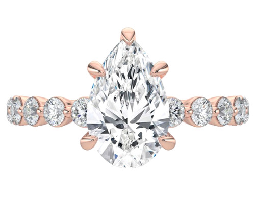 Anello solitario - , di
