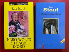 Rex STOUT Lotto 2 Libri NERO WOLFE E I RAGNI D'ORO + DUE RAMPE PER L'ABISSO