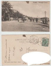 Cartolina Girgenti-Passeggio Cavour carrozza cavallo Agrigento viaggiata az6