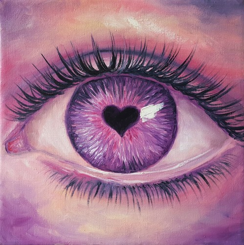 Quadro olio surreale cuore