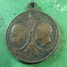 MEDAGLIA VITTORIO EMANUELE RE NAPOLEONE III BATTAGLIA SOLFERINO 1859   mdg 43