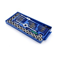 KIT FILIERA 40 PEZZI PZ CASSETTA FILIERE MASCHI E FEMMINE