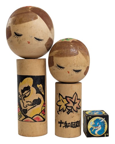 Coppia bambole kokeshi - bambole,