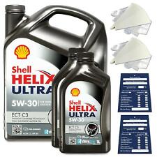 6 litri olio motore originale Shell Helix Ultra ECT 5W30 C3 MB BMW OPEL ACEA C3 SET