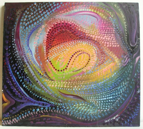 Astratto vecchio quadro - astratto, 62x56