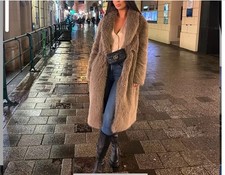 ZARA CAPPOTTO LUNGO PELLICCIA