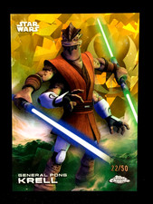 General Pong Krell 2025 Topps Chrome Sapphire Star Wars ORO /50 #119 Clone Wars