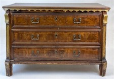 CANTERANO CASSETTONE in Legno di Noce a tre cassetti Lombardia XVIII secolo '700