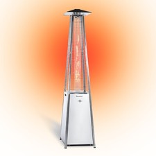 STUFA PIRAMIDE FUNGO A GAS DARDARUGA RISCALDAMENTO DA ESTERNO TERMOPATIO  INOX