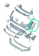 SEAT ARONA 2021/2025 Modanatura  paraurti anteriore destro 6F98548279B9