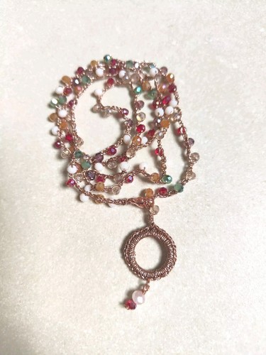 Collana uncinetto perline - uncinetto, e