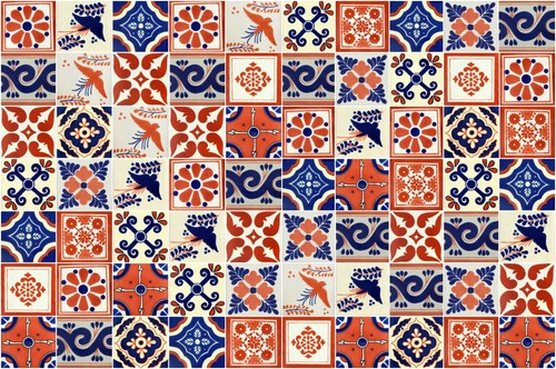 Piastrella messicana blu - piastrella,
