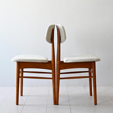 MidCentury Coppia di sedie scandinave in legno, originali scandinave retrò, 60s