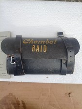 Borsa porta attrezzi in pelle nera con manuale uso motori come nuovi 