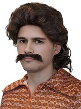 Parrucca e baffi anni '70