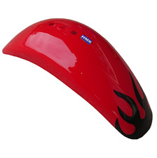 Parafango "Flame" Rosso/Nero Anteriore Pocket Bike Mini Cross 2-Tempi