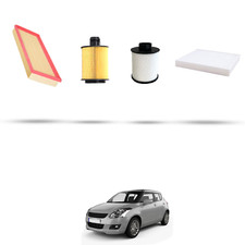 HOFFCAR Kit tagliando - 4 filtri per Suzuki Swift IV 1.3 DDis 55kw dal 2010