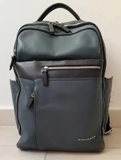 Piquadro Cary Zaino da Uomo in Pelle Blu - porta computer e con scomparto per ip
