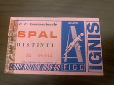 Inter-Spal biglietto/ticket 1959/60 (Juventus,Lazio,napoli,Milan,Roma,usa,china)