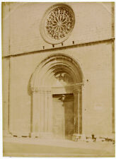  L' Aquila Porta di una chiesa Foto originale albumina 1880c Moscioni L965