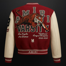 Giacca Amiri Varsity rossa e