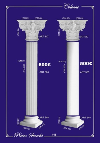Colonne scenografiche gesso - colonne,