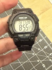 Orologio Digitale Timex Ironman Triathlon Shock Nero 200M Timer 30 Giri Funzionante