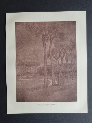 Stampa antica 1909 villa - antica,