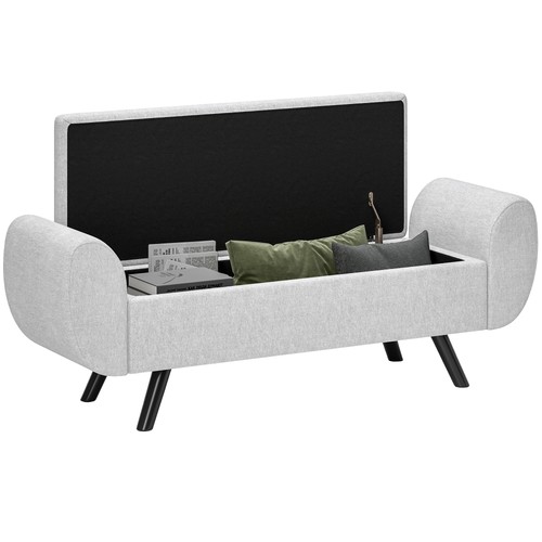 Homcom panca contenitore - contenitore, con