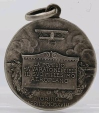 Medaglia Aeronautica La Pomilio Ha Varato Il Suo 1000 Aereoplano 1918 Argento
