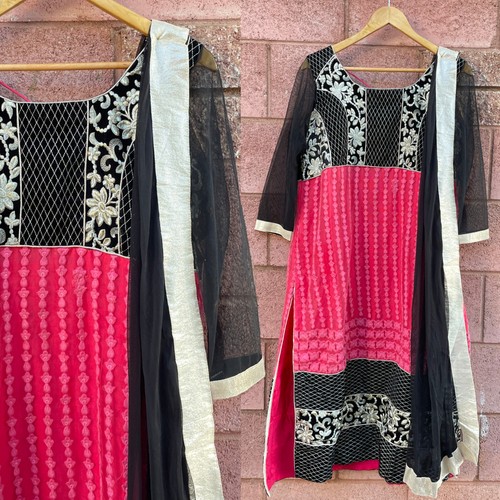 Abito sari rosa nero - abito,