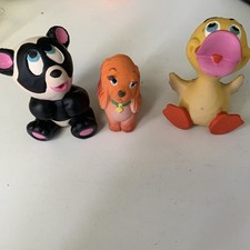 LANCO 9 Giocattoli di Gomma  Da 6 A 10 Cm Ca. Vintage Anni 60/70  -