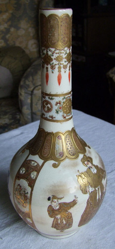 Grande vaso satsuma meiji xix - meiji,,